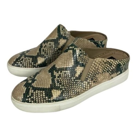 Steven by Steve Madden Womens 8M CLAUDINE Slide Shoes Mules Green Brown Snake - Picture 10 of 12